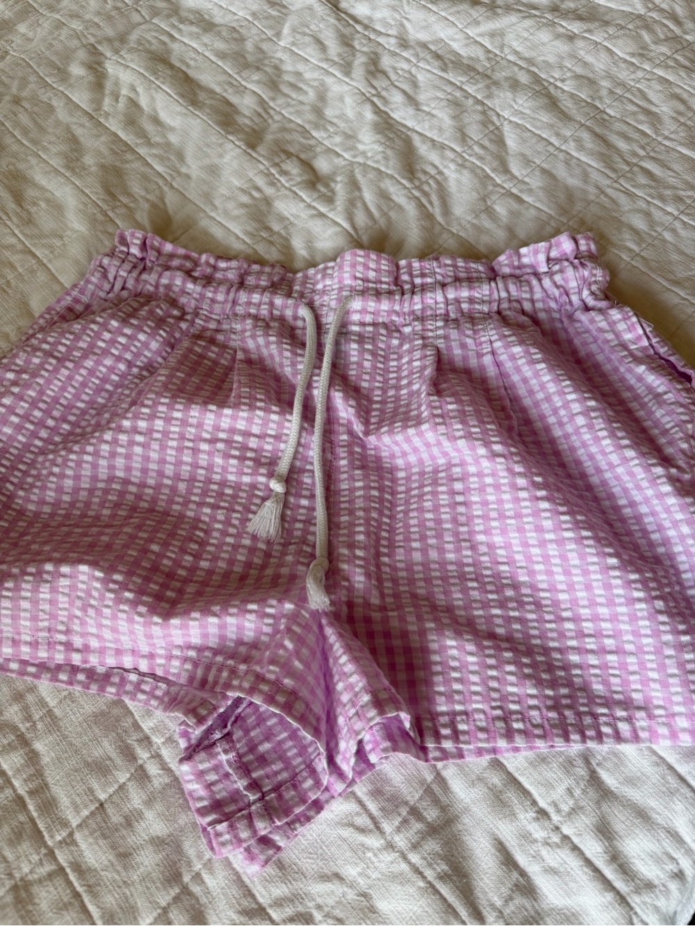 Wild Fable Pink Gingham Drawstring Shorts
